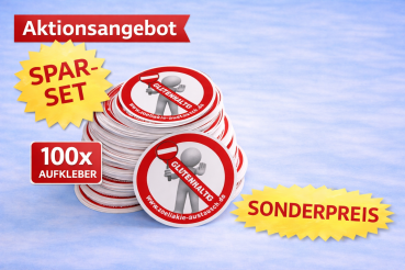 Aufkleber rot Aktionsangebot